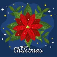 dekorative Fahne der Weihnachtsblume des neuen Jahres und der frohen Weihnachtsfeier vektor