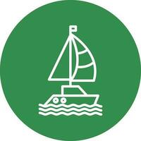 Segelboot-Vektor-Icon-Design vektor