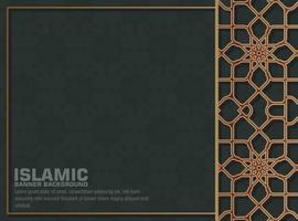 mörk islamisk bakgrund med gyllene mandala vektor