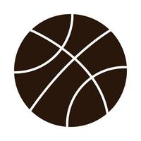 Schulbildung Basketballball Sport liefern Silhouette Stilikone vektor