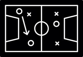 Fußball Taktik skizzieren Vektor Symbol Design