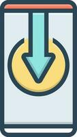 Färg ikon för Installera vektor