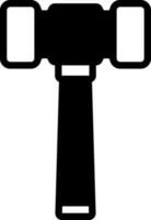 solide Symbol zum Vorschlaghammer vektor