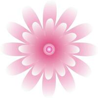 isolerat illustration av rosa Färg skinande blomma. vektor