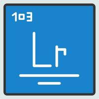 Lawrencium Vektor Symbol Design
