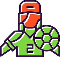 Fußballspieler-Vektor-Icon-Design vektor