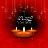 Glad diwali diya oljelampa festival bakgrunds illustration vektor