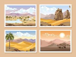 Wüstenlandschaften Szenen vektor