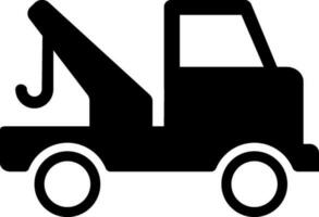 Vektor eben Zeichen oder Symbol von ein Abschleppen LKW.