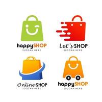 shopping butik logo design vektor