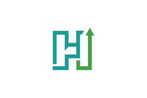 Druckbrief h Logo Vektor mit modern Konzept Design Idee