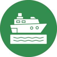 Kreuzfahrtschiff-Vektor-Icon-Design vektor