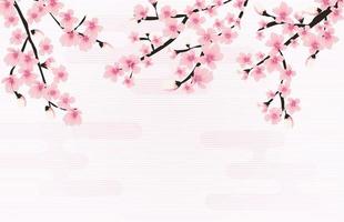 abstrakte florale Sakura-Blume japanische natürliche Hintergrundvektorillustration vektor