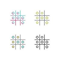 Tic Tac Toe-Vektorsymbol vektor