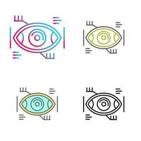 Vektorsymbol für die Augenerkennung vektor