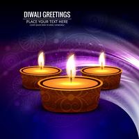 Glückliche diwali diya Öllampen-Festivalhintergrundillustration vektor