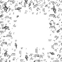 Satz Noten Noten Violinschlüssel vektor