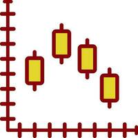 Candlestick-Diagramm-Vektor-Icon-Design vektor