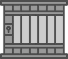 Gefängnis-Vektor-Icon-Design vektor