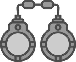 Handschellen-Vektor-Icon-Design vektor