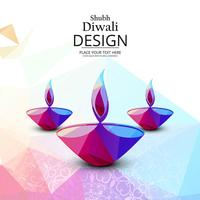 Glad diwali diya oljelampa festival bakgrunds illustration vektor