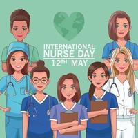 internationell dagsjuksköterska vektor