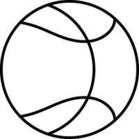 Linie Kunst Basketball Symbol im eben Stil. vektor