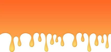 droppande orange honung på vit bakgrund. vektor