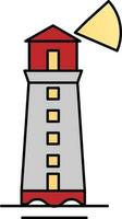 Illustration von Leuchtturm Symbol im bunt. vektor