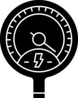 schwarz und Weiß Illustration von Spur Meter Symbol. vektor