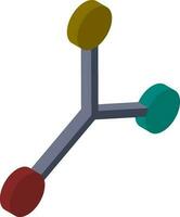 isometrisk illustration av atom- strukturera. vektor