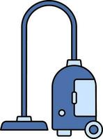 Vakuum Reiniger Symbol im Blau Farbe. vektor