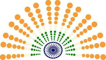 illustration av indisk flagga Färg design. vektor