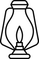 Vektor Illustration von Lampe Symbol im dünn Linie Kunst.