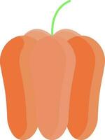 illustration av spansk peppar ikon i orange Färg. vektor