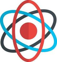 Illustration von Atom Symbol im eben Stil. vektor