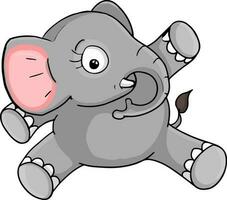 tecknad serie karaktär av ett elefant. vektor