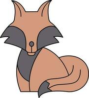 Fuchs oder Wolf Symbol im braun und grau Farbe. vektor