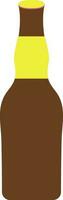 brun och gul flaska. vektor