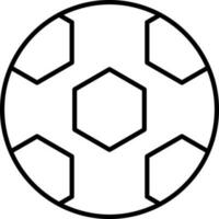 eben Stil Fußball Ball Linie Kunst Symbol. vektor