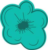 Blume Design im Blau Farbe. vektor