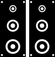 svart och vit högtalare ikon. vektor