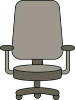 kontor stol ikon eller symbol i grå Färg. vektor