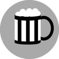 Bier Becher Symbol auf grau Hintergrund. vektor