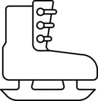 Eis Schlittschuh Symbol im eben Stil. vektor