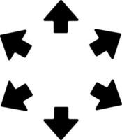 svart och vit illustration av bygga ut ikon. vektor