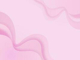 elegant bebis rosa vågor på rosa bakgrund, abstrakt papperssår begrepp. vektor