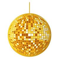 goldene Spiegel Kugel Disco hängen vektor