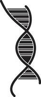 DNA Symbol im schwarz Stil von isoliert. vektor