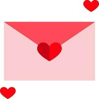 isoliert Liebe Brief Symbol im Rosa und rot Farbe. vektor